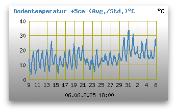 Bodentemperatur +5cm