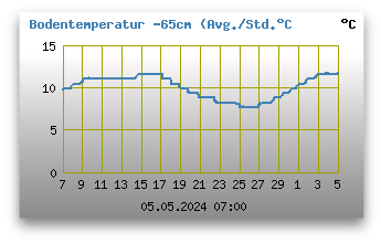 Bodentemperatur -65 cm unter Grund